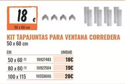 Kit Tapajuntas Para Ventana Corredera