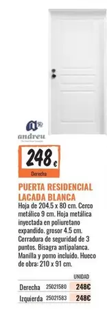 Puerta Residencial Blanca