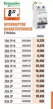 Schneider - Interruptor Magnetotermico