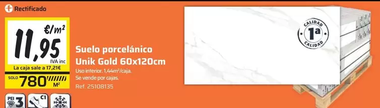 Solo - Suelo Porcelanico Gold 60x120cm