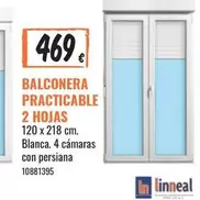 Balconera Practicable 2 Hojas