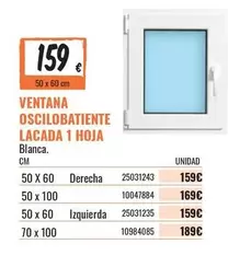 Venta Grande - Oscilobatiente Lacada 1 Hoja