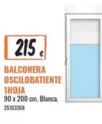 Balconera Oscilobatiente 1hoja