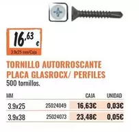 Tornillo Autorroscante Placa Glasrocx/perfiles