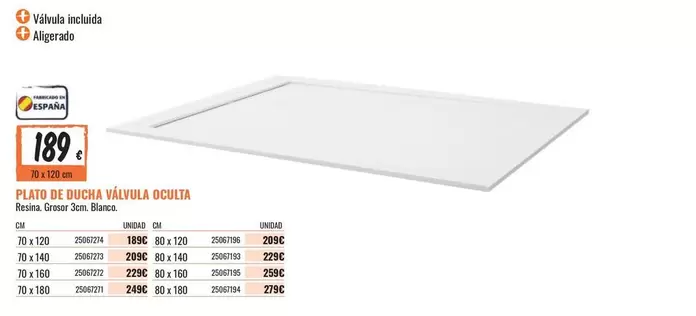 Blanco - Plato De Ducha Naturale Ocilla