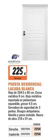 Puerta Residencial Lacada Blanca