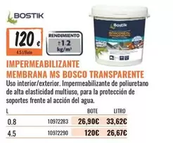 bostik - Impermeabilizante Membrana Ms Bosco Transparente