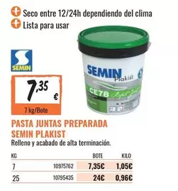 Seco - Pasta Juntas Preparada