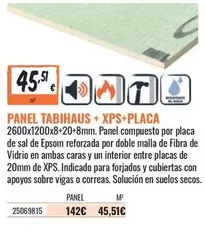 Panel Tabihaus + Xps+placa