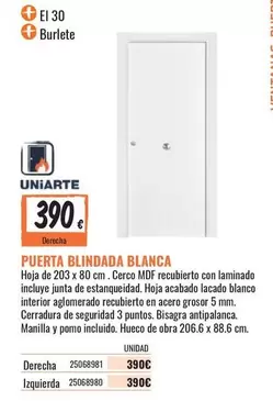 Blanco - Puerta Blindada Blanca