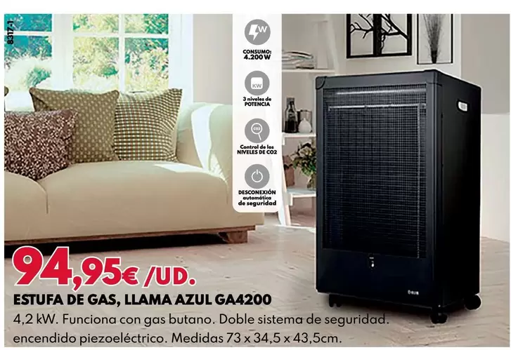 Estufa De Gas, Llama Azul GA4200