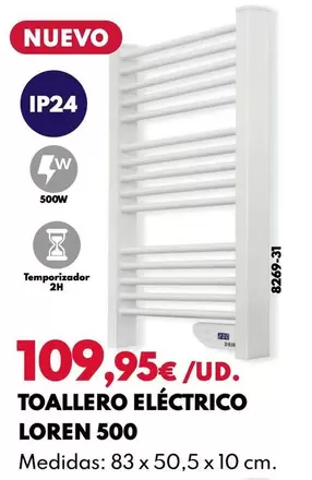 Toallero Electrico Loren 500