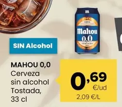 Mahou - 0,0 Cerveza Sin Alcohol Tostada