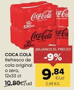 Coca-Cola - Refresco De Cola Original O Zero