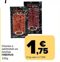 Hiberus - Chorizo O Salchichon En Lonchas