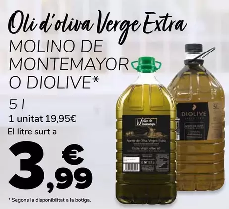 Molino De Montemayor - Oli D'oliva Verge Extra O Diolive