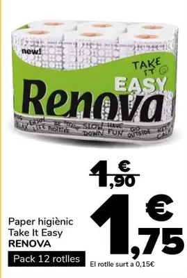 Renova - Paper higienic Take It Easy