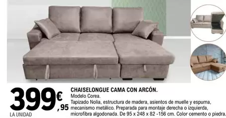 Chaiselongue Cama Con Arcon