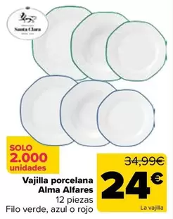 Vajilla Porcelana  Alma Alfares