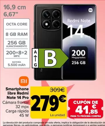 Xiaomi - Smartphone Libre Redmi Note 14 Pro