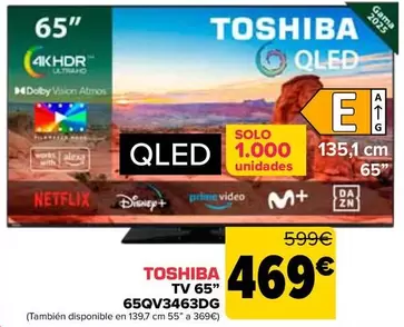 Toshiba - Tv 65" 65QV3463DG