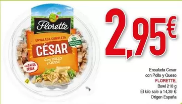 Florette - Ensalada Cesar Con Pollo Y Cueso