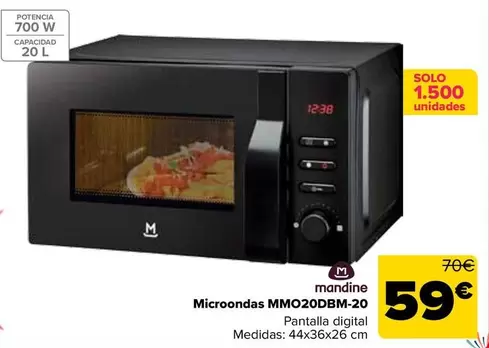 Mandine - Microondas MMO20DBM-20