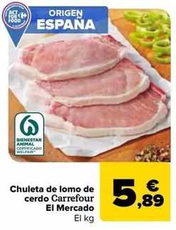 Carrefour El Mercado - Chuleta De Lomo De Cerdo 
