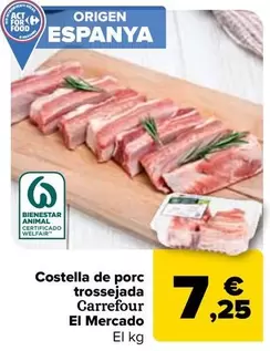 Carrefour El Mercado - Costilla De Cerdo Troceada