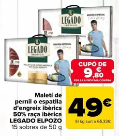 Legado ElPozo - Maletín De Jamón O Paleta De Cebo Ibérico 50% Raza Ibérica
