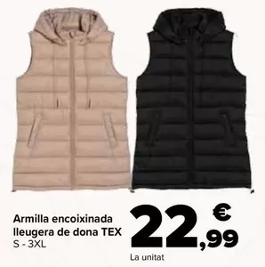 TEX - Chaleco Acolchado Ligero Mujer