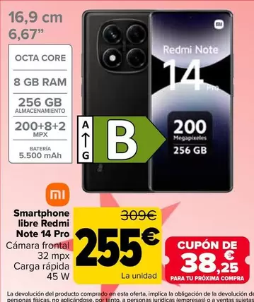 Xiaomi - Smartphone Libre Redmi Note 14 Pro