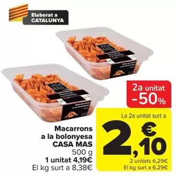 Casa Mas - Macarrones A La Bolonyesa