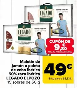 Legado ElPozo - Maletín De Jamón O Paleta De Cebo Ibérico 50% Raza Ibérica