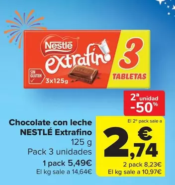 Nestlé - Chocolate con leche Extrafino