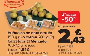 carrefour - Buñuelos De Nata O Trufa O Crema