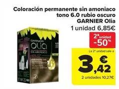 Garnier - Coloracion Permanente Sin Amoniaco Tono 6.0 Rubio Oscuro Olia