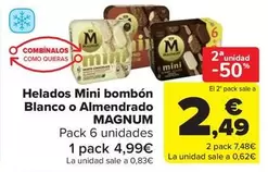 Magnum - Helados Mini Bombon Blanco O Almendrado
