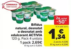 Activia - Bífidus Natural, Desnatat O Desnatat Amb Edulcorant