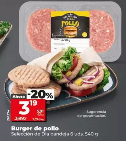 Seleccion De Dia - Burger De Pollo