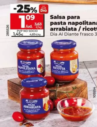 Dia Al Diante - Salsa Para Pasta Napolitana / Arrabiata / Ricotta