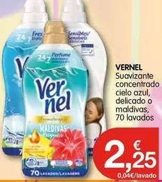 Vernel - Suavizante Concentrado Cielo Azul, Delicado O Malditas