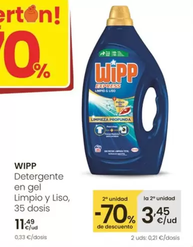 Wipp - Detergente En Gel Limpio Y Liso