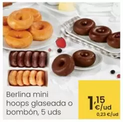 Berlina Mini Hoops Glaseada O Bombón