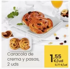 Caracola De Crema Y Pasas
