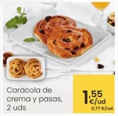 Caracola De Crema Y Pasas