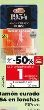 Elpozo - Jamon Curado 1954 En Lonchas