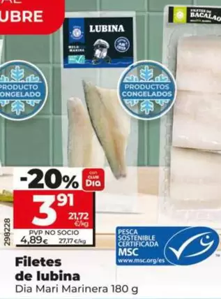 Dia Mari Marinera - Filetes De Lubina  180 G