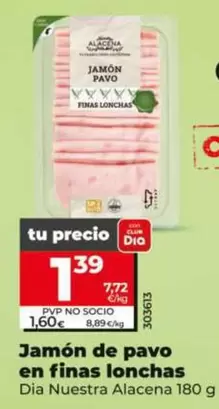 Dia Nuestra Alacena - Jamón De Pavo En Finas Lonchas