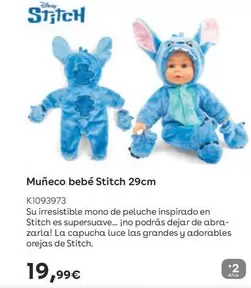 Love Bebe - Muñeco Bebé Stitch 29cm